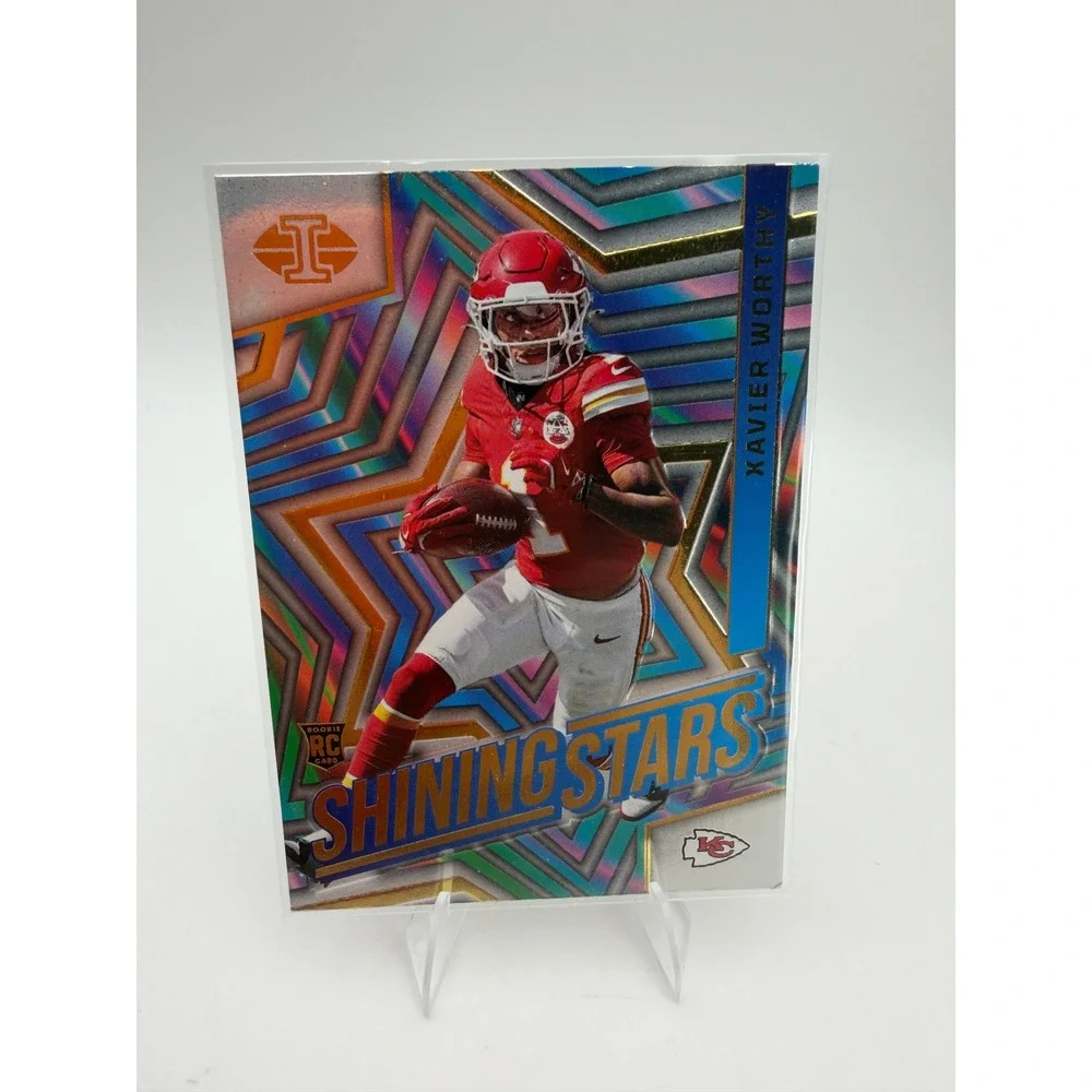 2024 Panini Illusions Xavier Worthy RC Shining Stars No 6 Kansas City Chiefs